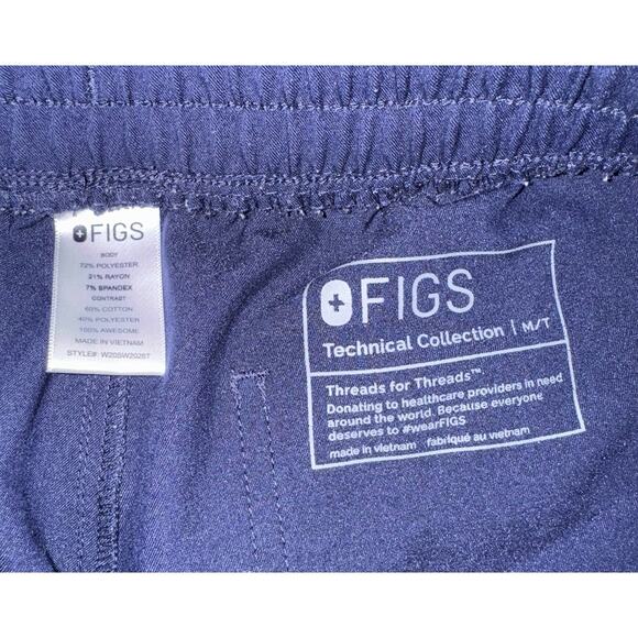 Figs Women’s Technical Collection Scrub Jogger Pants Navy Size MT - Picture 7 of 7